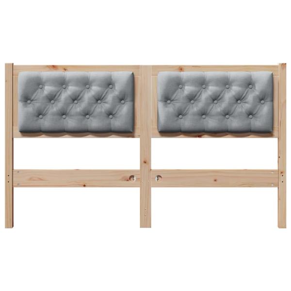 Kopfteil Sonstiges Braun und hellgrau 150 cm Massivholz Kiefer