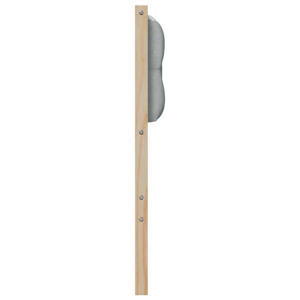 Kopfteil Sonstiges Braun und hellgrau 150 cm Massivholz Kiefer