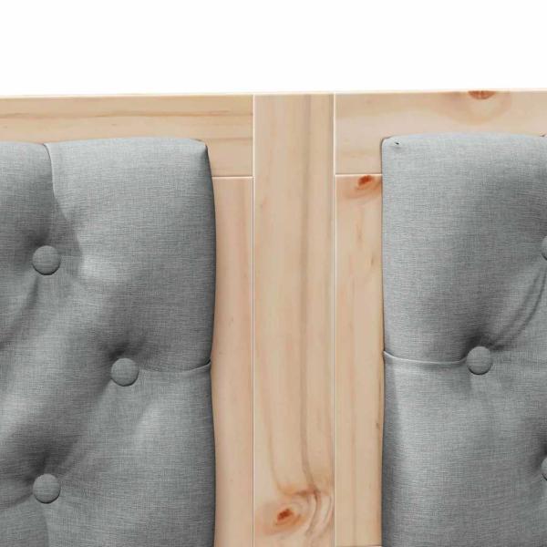 Kopfteil Sonstiges Braun und hellgrau 150 cm Massivholz Kiefer