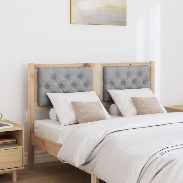 Kopfteil Sonstiges Braun und hellgrau 120 cm Massivholz Kiefer