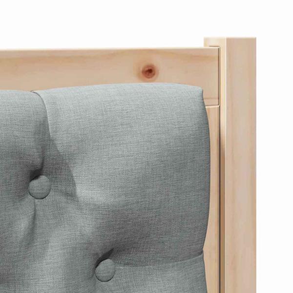 Kopfteil Sonstiges Braun und hellgrau 100 cm Massivholz Kiefer