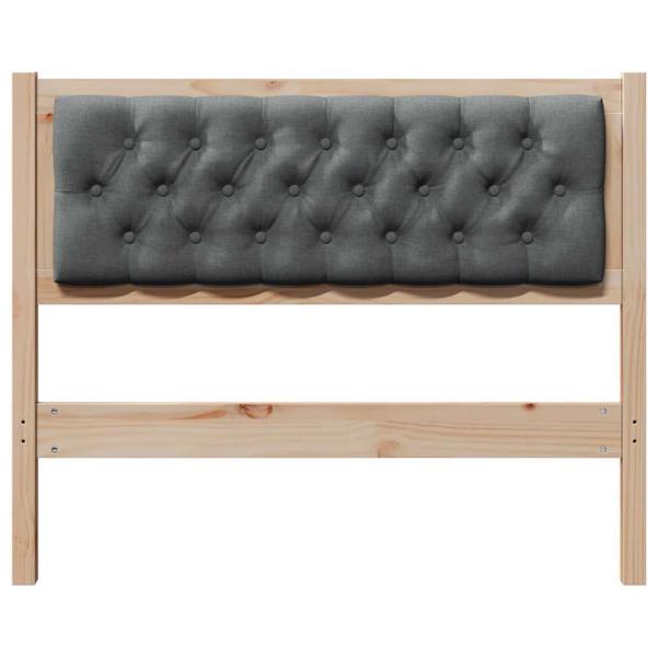 Kopfteil Braun und Dunkelgrau 100 cm Massivholz Kiefer