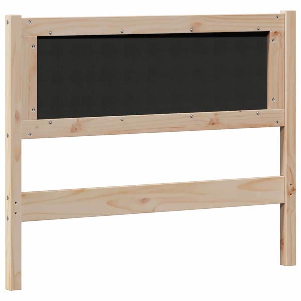 Kopfteil Braun und Dunkelgrau 100 cm Massivholz Kiefer