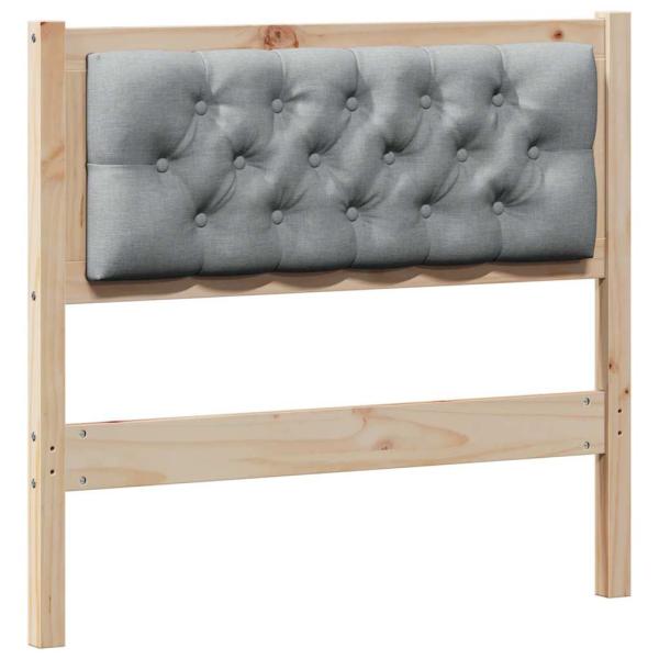 Kopfteil Sonstiges Braun und hellgrau 90 cm Massivholz Kiefer