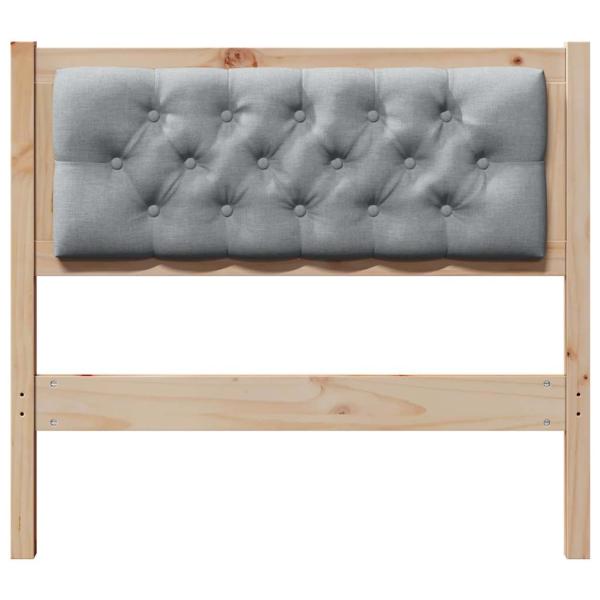Kopfteil Sonstiges Braun und hellgrau 90 cm Massivholz Kiefer