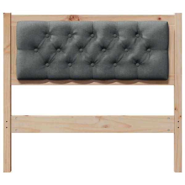 Kopfteil Sonstiges Braun und Dunkelgrau 90 cm Massivholz Kiefer