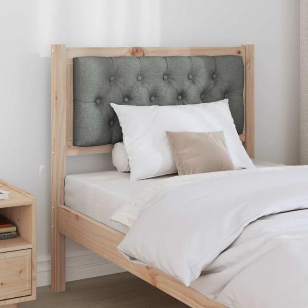 Kopfteil Sonstiges Braun und Dunkelgrau 80 cm Massivholz Kiefer