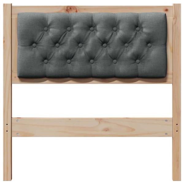 Kopfteil Sonstiges Braun und Dunkelgrau 80 cm Massivholz Kiefer