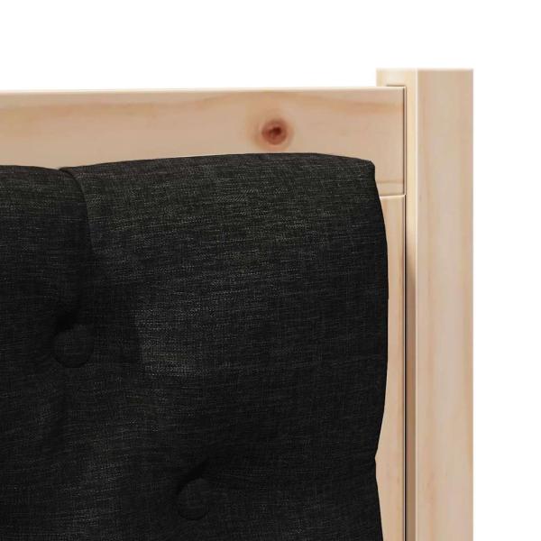 Kopfteil Sonstiges Braun und Schwarz 80 cm Massivholz Kiefer
