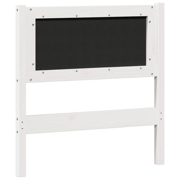 Kopfteil Sonstiges Weiß und Hellgrau 75 cm Massivholz Kiefer