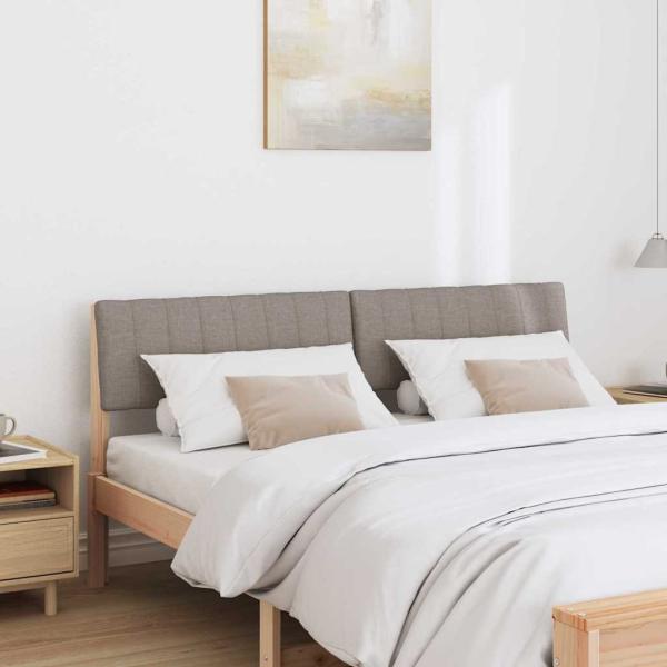 Gepolstertes Kopfteil Taupe 150 cm Massives Kiefernholz