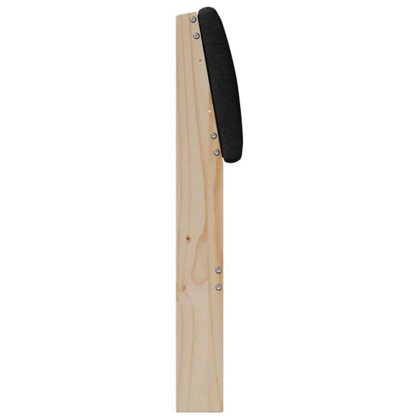 Gepolstertes Kopfteil Schwarz 140 cm Massives Kiefernholz
