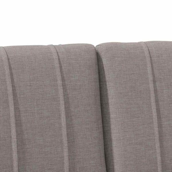 Gepolstertes Kopfteil Taupe 135 cm Massives Kiefernholz