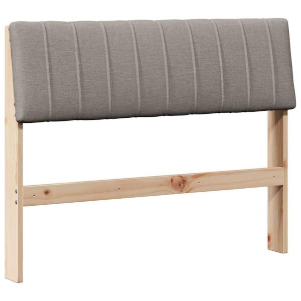 Gepolstertes Kopfteil Taupe 100 cm Massives Kiefernholz
