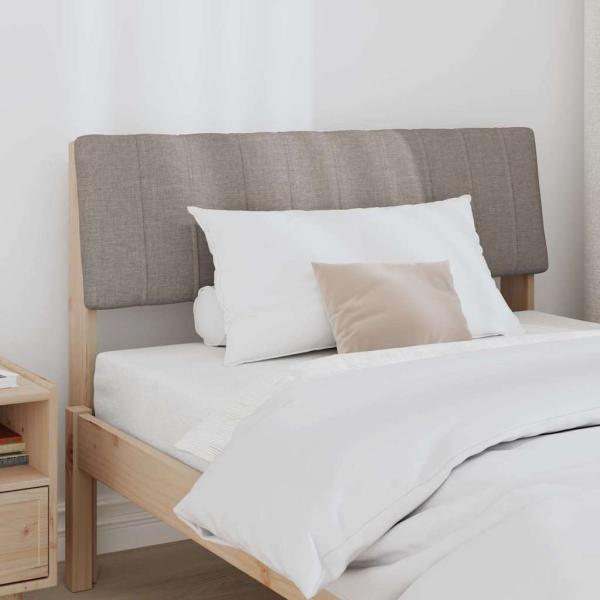 Gepolstertes Kopfteil Taupe 100 cm Massives Kiefernholz