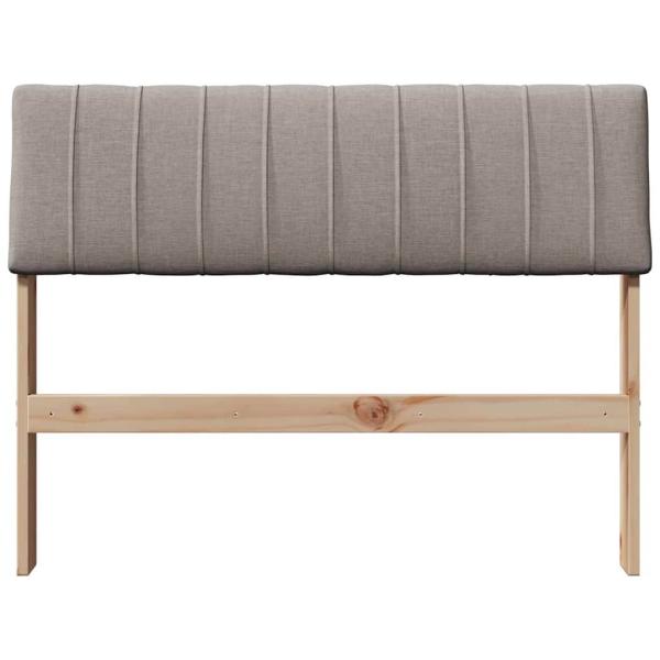Gepolstertes Kopfteil Taupe 100 cm Massives Kiefernholz