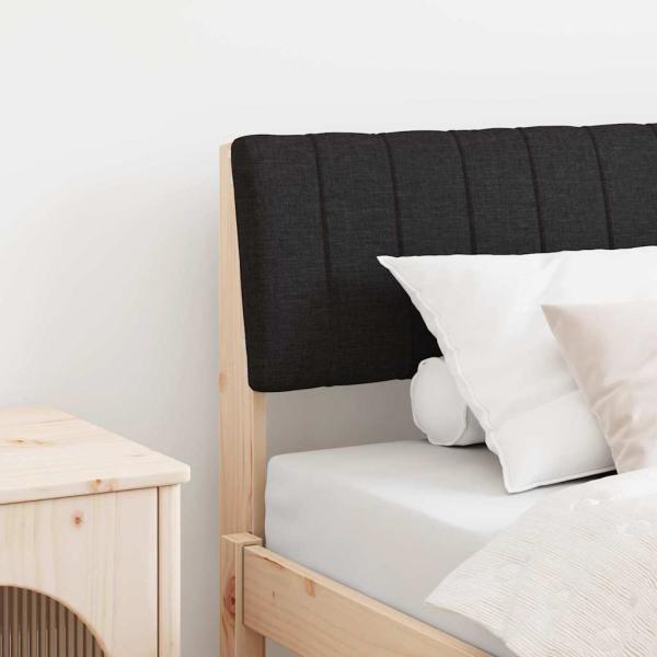 ARDEBO.de - Gepolstertes Kopfteil Schwarz 90 cm Massives Kiefernholz