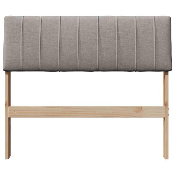 Gepolstertes Kopfteil Taupe 90 cm Massives Kiefernholz