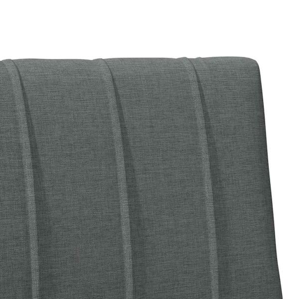 Gepolstertes Kopfteil Dunkelgrau 80 cm Massives Kiefernholz