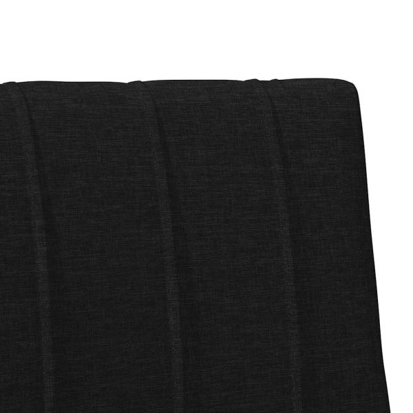 Gepolstertes Kopfteil Schwarz 80 cm Massives Kiefernholz