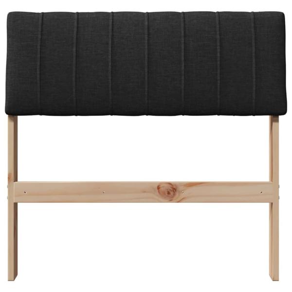 Gepolstertes Kopfteil Schwarz 75 cm Massives Kiefernholz