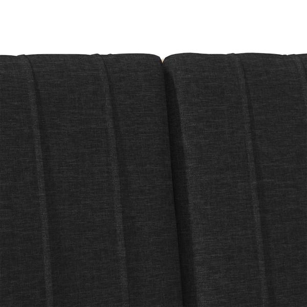 Gepolstertes Kopfteil Schwarz 150 cm Massives Kiefernholz