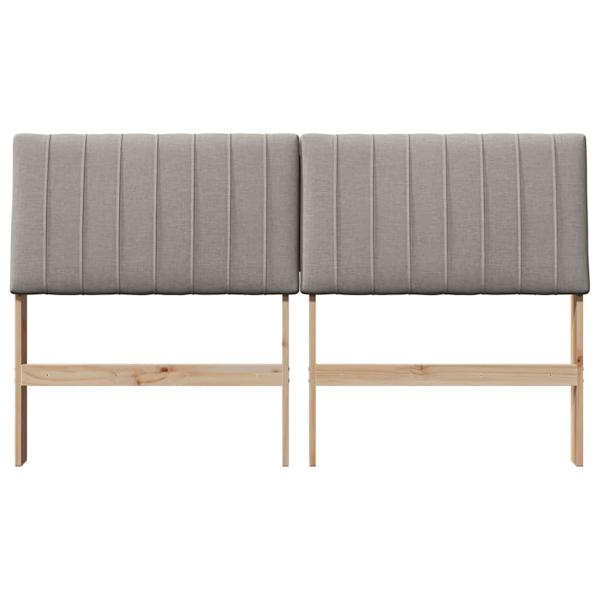 Gepolstertes Kopfteil Taupe 150 cm Massives Kiefernholz