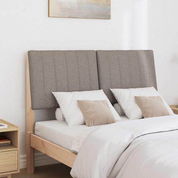 Gepolstertes Kopfteil Taupe 120 cm Massives Kiefernholz