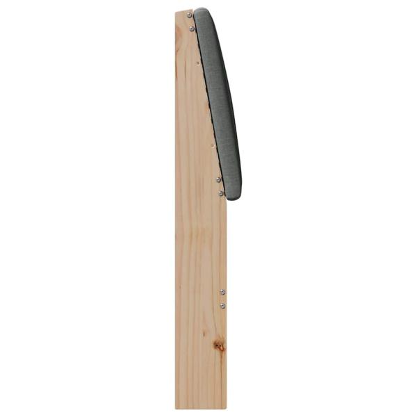 Gepolstertes Kopfteil Dunkelgrau 90 cm Massives Kiefernholz