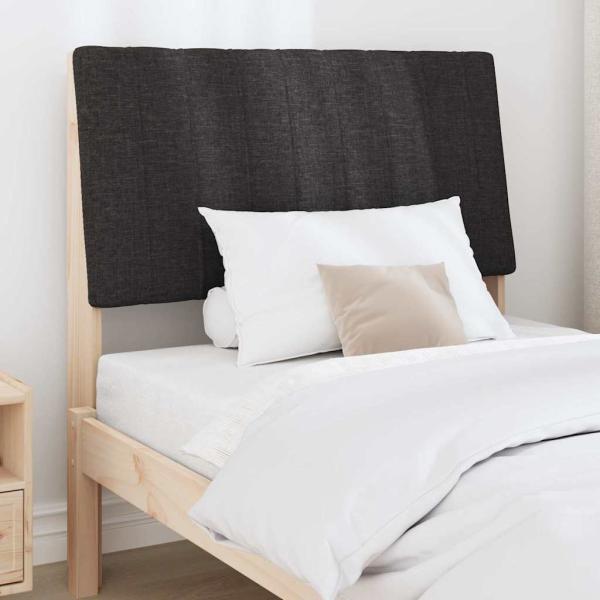 Gepolstertes Kopfteil Schwarz 90 cm Massives Kiefernholz