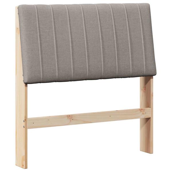 Gepolstertes Kopfteil Taupe 90 cm Massives Kiefernholz