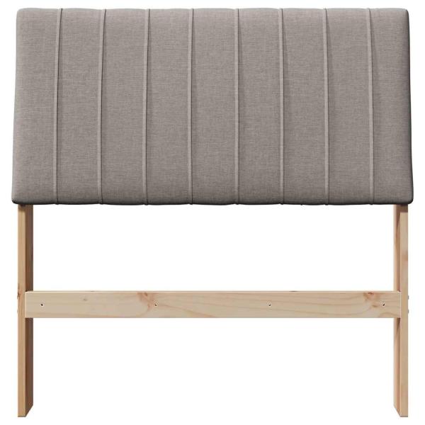Gepolstertes Kopfteil Taupe 90 cm Massives Kiefernholz