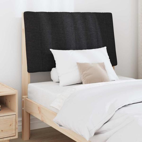 Gepolstertes Kopfteil Schwarz 80 cm Massives Kiefernholz