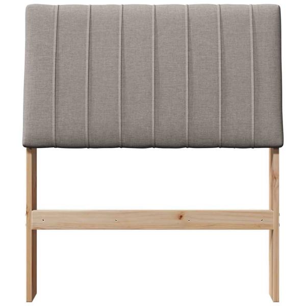 Gepolstertes Kopfteil Taupe 80 cm Massives Kiefernholz