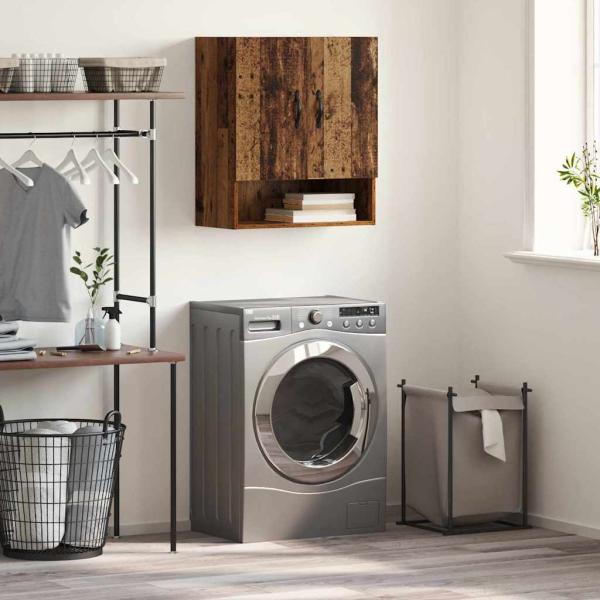 ARDEBO.de - Wandschrank 60 x 31 x 70 cm Holzwerkstoff Altholz
