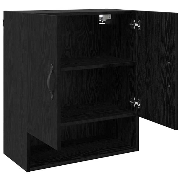 Wandschrank 60 x 31 x 70 cm Holzwerkstoff Schwarz Eichen-Optik