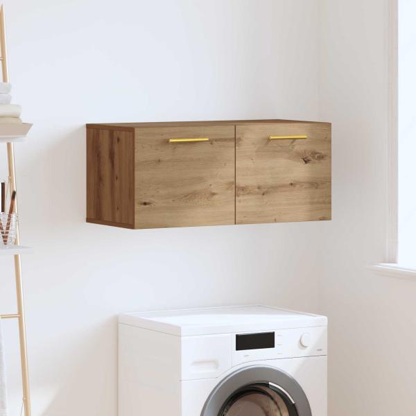ARDEBO.de - Wandschrank 80 x 36.5 x 35 cm Holzwerkstoff Artisan-Eiche