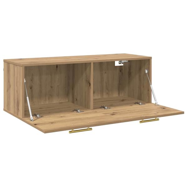 Wandschrank 100 x 36,5 x 35 cm Holzwerkstoff Artisan-Eiche