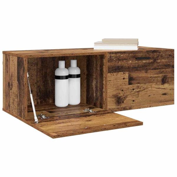 Wandschrank 100 x 36,5 x 35 cm Holzwerkstoff Altholz
