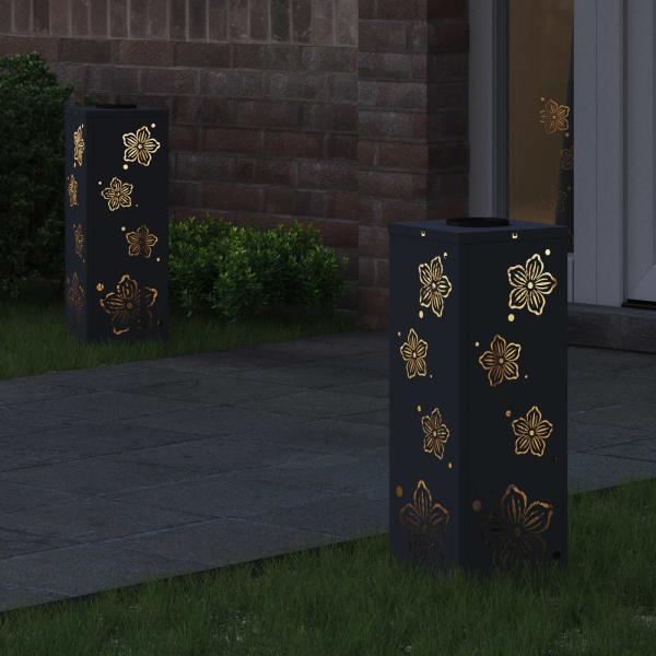 Solar LED Weg Licht 2 stk. Warmes Weiß 18 x 18 x 50 cm