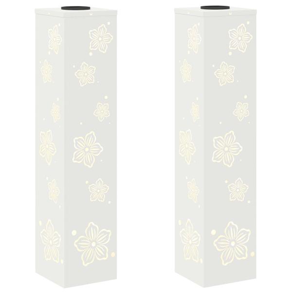 Solar LED Weg Licht 2 stk. Warmes Weiß 18 x 18 x 80 cm