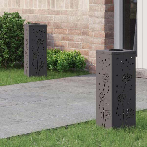 ARDEBO.de - Solar LED Weg Licht 2 Stk. Warmes Weiß 18 x 18 x 50 cm