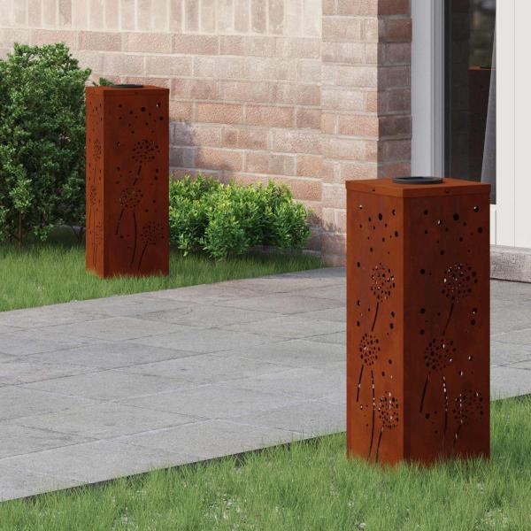 ARDEBO.de - Solar LED Weg Licht 2 stk. Warmes Weiß 18 x 18 x 50 cm