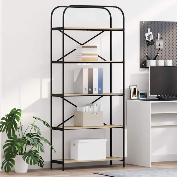 ARDEBO.de - Bücherregal 5 Ebenen 80 x 30 x 183 cm Holzwerkstoff