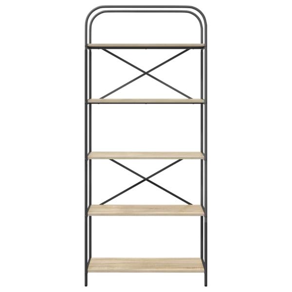 Bücherregal 5 Ebenen 80 x 30 x 183 cm Holzwerkstoff