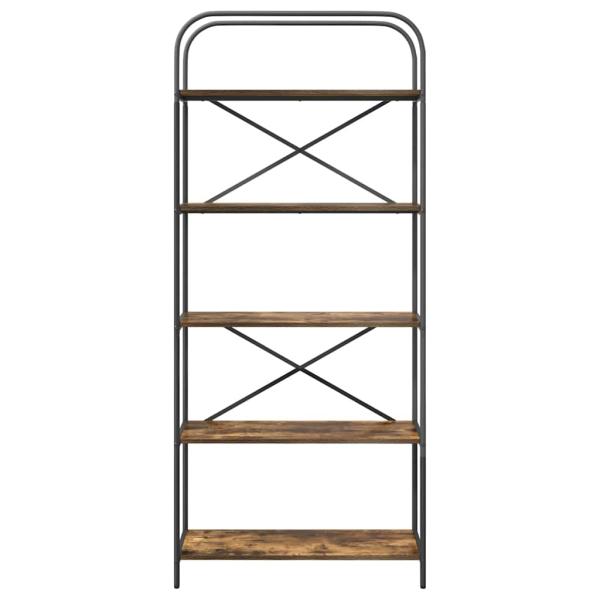 Bücherregal 5 Ebenen 80 x 30 x 183 cm Holzwerkstoff