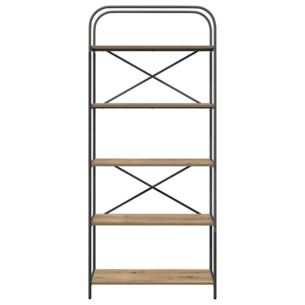 Bücherregal 5 Ebenen 80 x 30 x 183 cm Holzwerkstoff