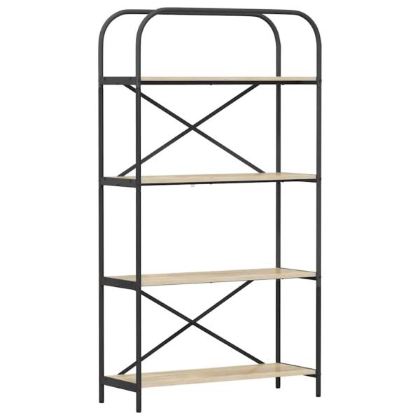 Bücherregal 4 Ebenen 80 x 30 x 146 cm Holzwerkstoff