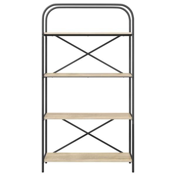 Bücherregal 4 Ebenen 80 x 30 x 146 cm Holzwerkstoff
