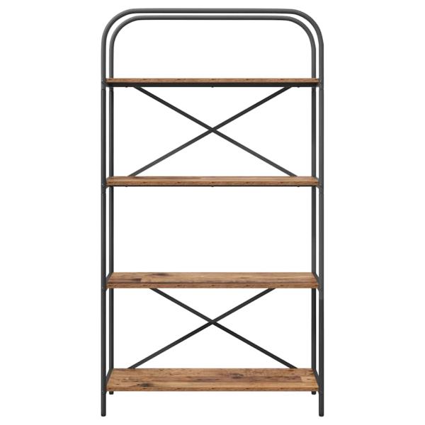 B?cherregal 4 Ebenen 80 x 30 x 146 cm Holzwerkstoff Altholz